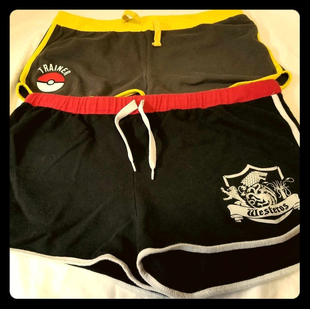 LOWEST SALE! 2 Pair Soft Shorts Pokemon & GOT